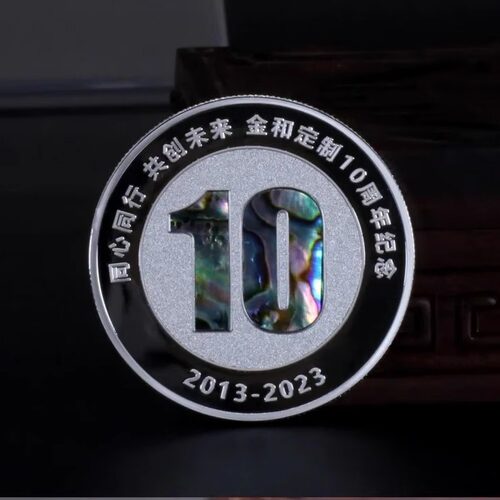 入职十周年纯银纪念章定制