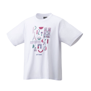 YONEX尤尼克斯巴黎赛事文化衫纪念T恤羽毛球服男女款2025运动短袖