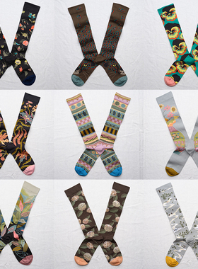 【2件9折】正品法国Bonne Maison长筒袜情侣袜子男女潮袜棉袜