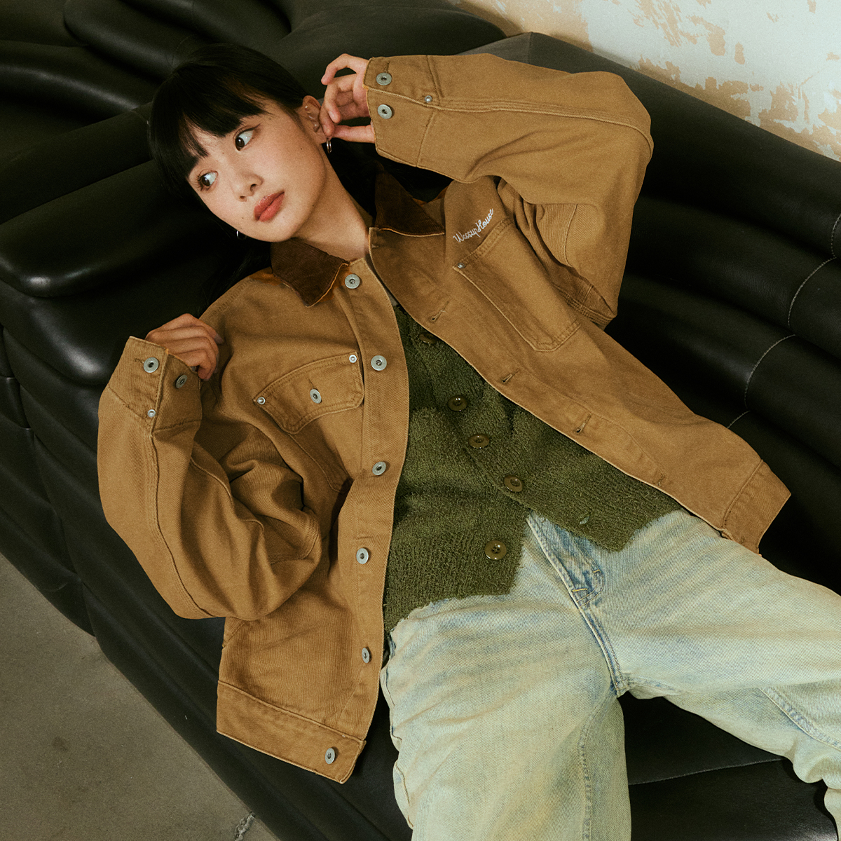 WASSUP水洗做旧工装单层夹克翻领