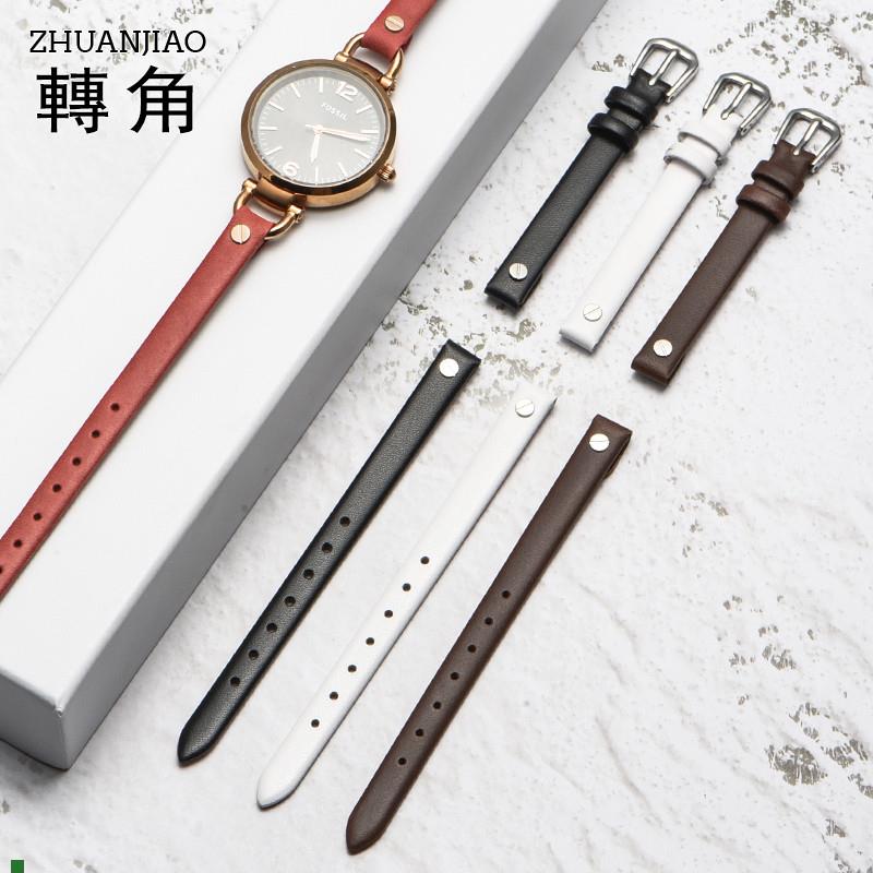 适配原装适用Fossil表带女化石真皮表手带fossilES4119ES4000U型