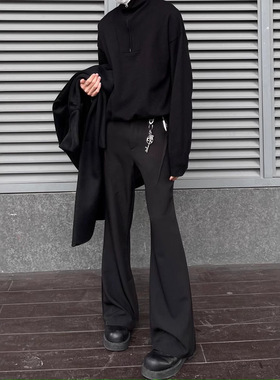 DM Tenacious cleanfit美式复古简约休闲宽松显瘦拖地微喇西裤男