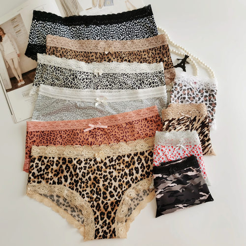 pinkgirl法式豹纹性感秘密蕾丝