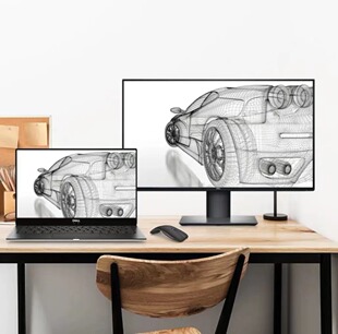 设计办公绘图显示器U2723QM U2424H窄边框IPS Dell 戴尔U2417H