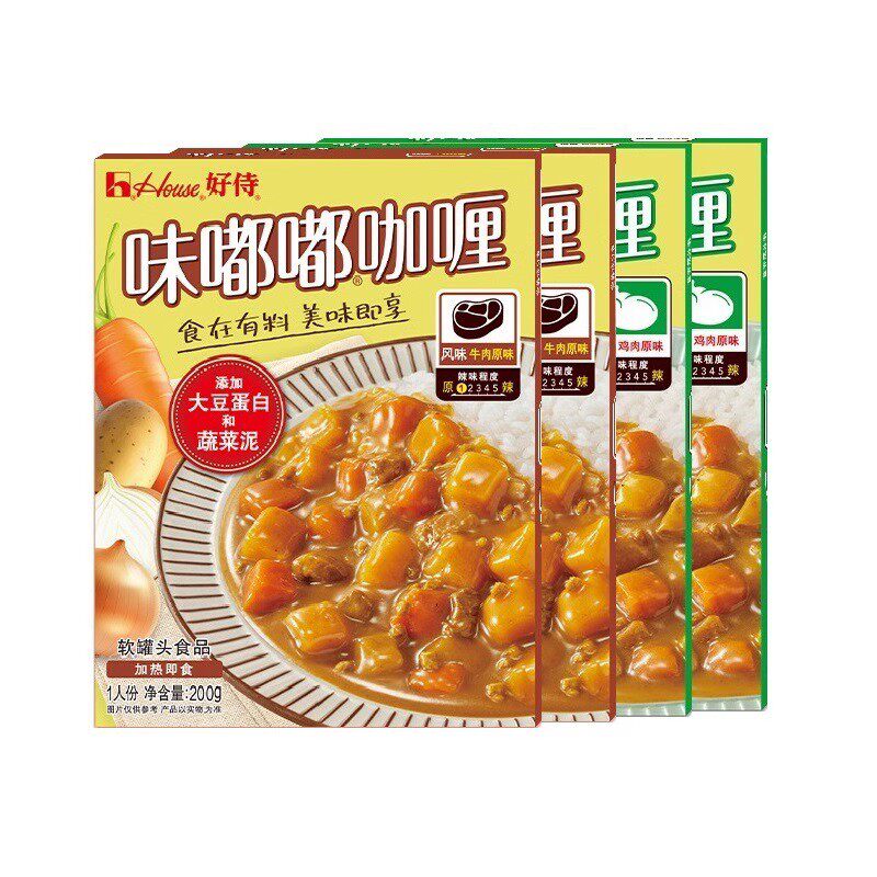 好侍百梦多味嘟嘟咖喱红烩芝士 加热即食拌面拌饭临期满38包邮