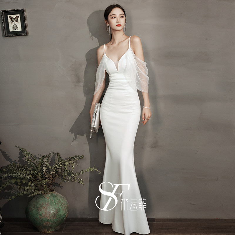 韩式休闲轻婚纱晚礼服连衣裙图片