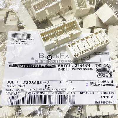 原装 1-2328608-7 4P电源座插座针座 7P RAST 5 TAB THV 间距10mm