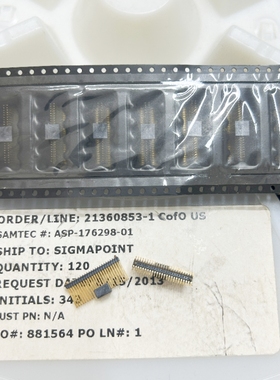 原装申泰 ASP-176298-01 0.8mm间距贴片排针 50PIN 2X25 高度8.7