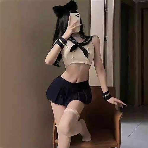 性感床上jk套装制服情调角色扮演纯欲风辣妹学院风水手服睡裙短款