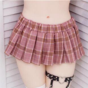 格子百褶裙女18cm迷你无内衬安全裤走光裙子jk学生日系短裙