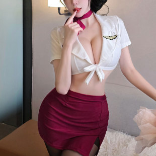 性感机长空姐制服套装情调角色扮演服装女纯欲秘书变装cos禁欲系