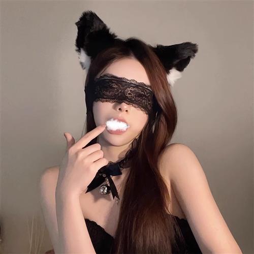 蒙面化妆派对发箍蕾丝眼罩性感情调面具cos禁欲系拍照舞会头饰女