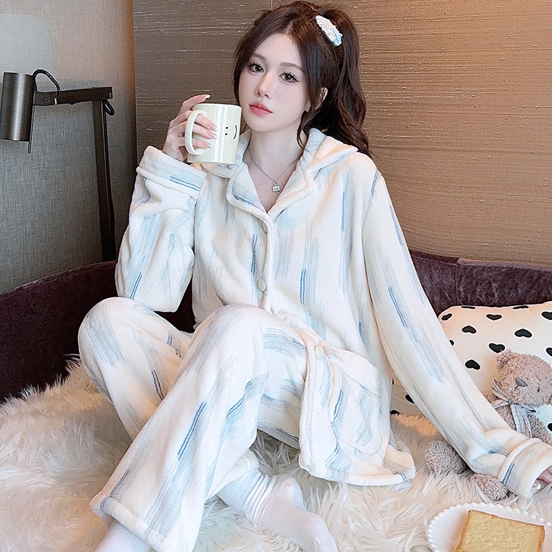 可外穿家居服女睡衣珊瑚绒开衫卡通大码法兰绒女士秋冬款加厚套装,女士内衣/男士内衣/家居服,睡衣/家居服套装,淘宝优惠券,粉丝福利购,淘宝优惠卷