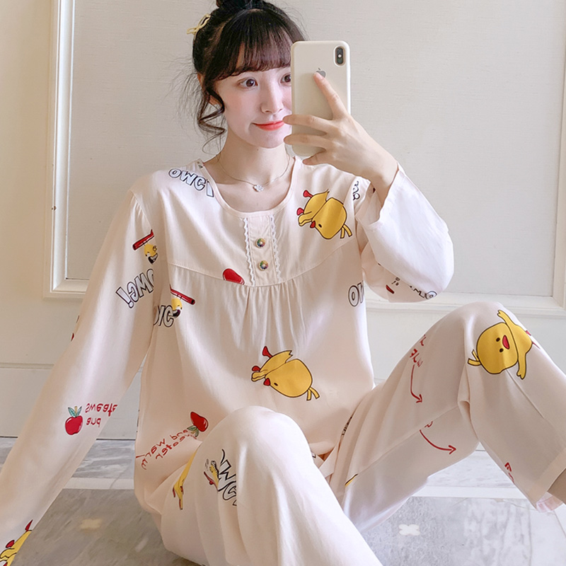春秋绵绸2021年新款大码家居服