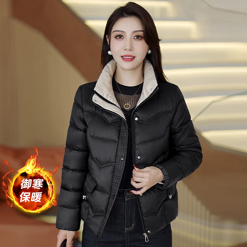 小香风立领短款棉服女秋冬季