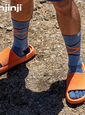 injinji马拉松五指袜长筒加厚coolmax专业越野跑运动分趾袜子