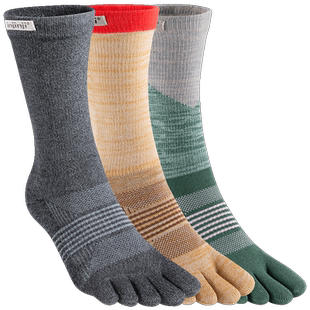 injinji越野跑五指袜女三双礼盒装长筒coolmax速干户外徒步登山袜