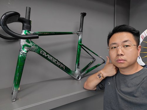 Rolling Stone滚石冰冻系列PROBING碳纤维碟刹公路车架一体碳把