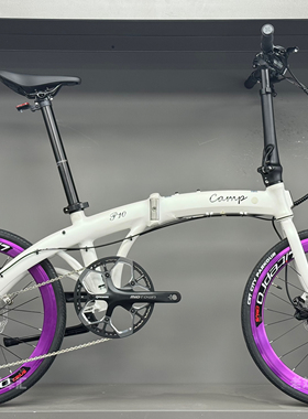 CAMP坎普p10【白紫色】高端定制折叠车10速油碟刹车lp轮组451超轻