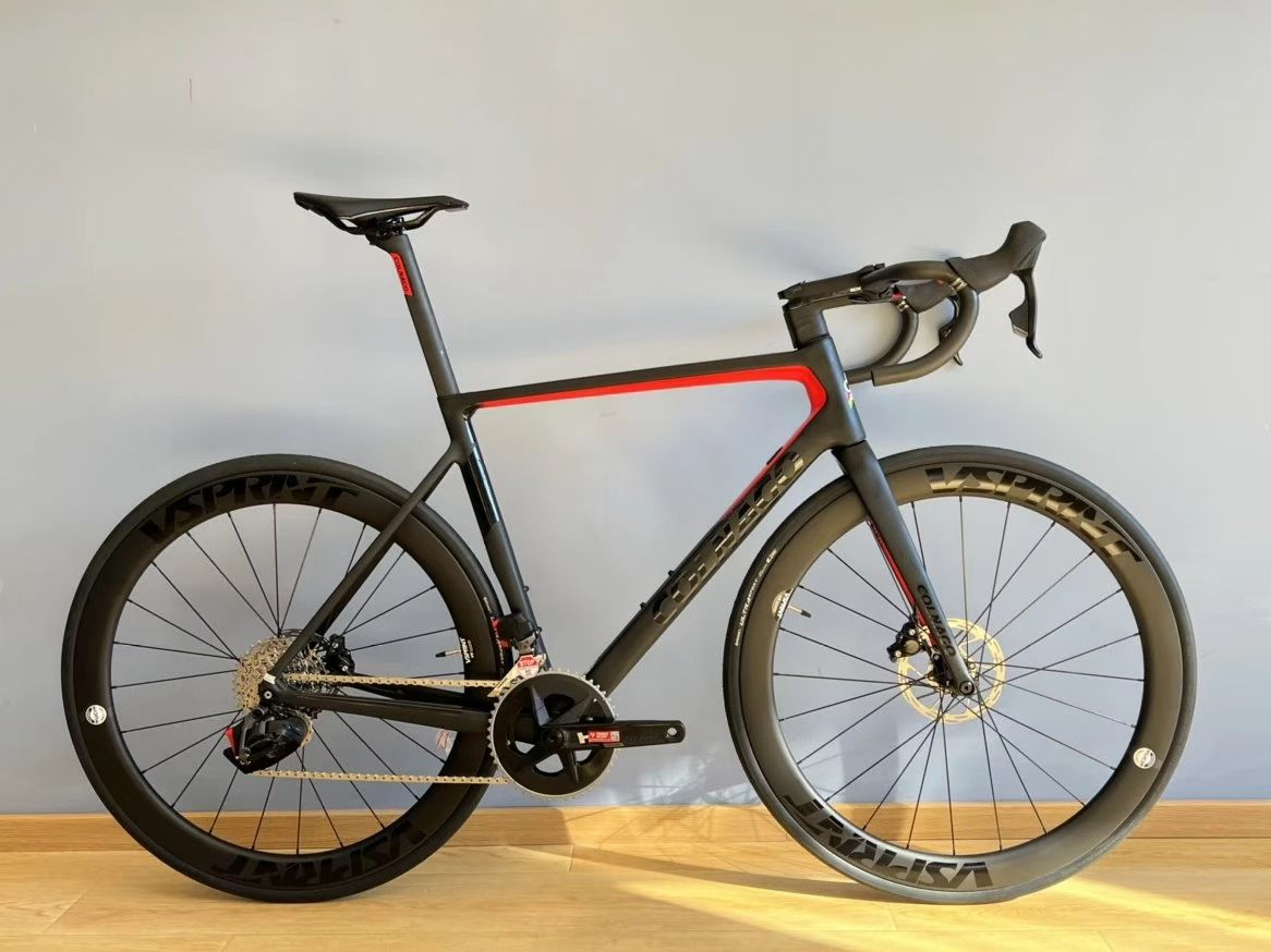 意大利COLNAGO梅花V3碳纤维公路车RIVAL电子变速梅花碳把黑红色