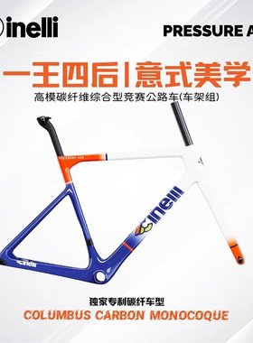意大利Cinelli PRESSURE ADR碳纤维车架 白蓝色 【单独车架链接】