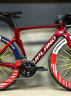 老刘只懂车 阿普兰 UPLAND R70 MAX碳纤维公路车升KOMCAS碳轮酱香