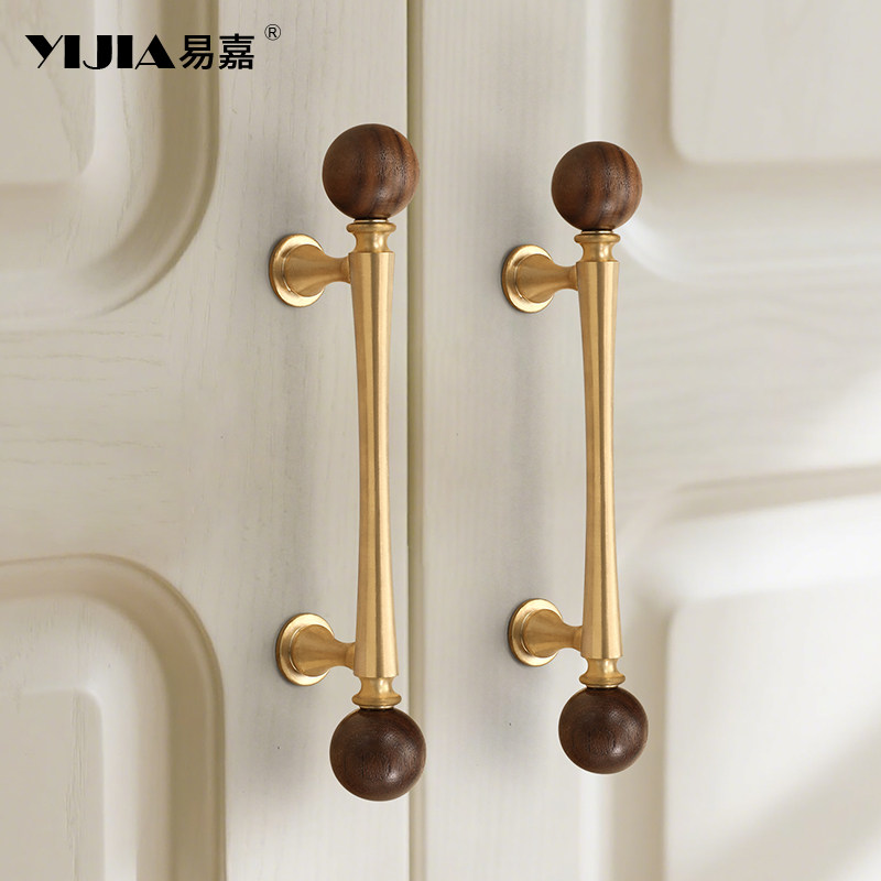 中式橱柜衣柜门实心黄铜实木拉手金色抽屉鞋柜木质铜制圆球把手,基础建材,小拉手,淘宝优惠券,粉丝福利购,淘宝优惠卷