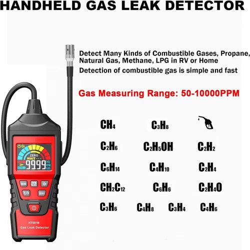 HABOTEST HT601A HT601B Gas Leak Detector 0-1000PPM Sound