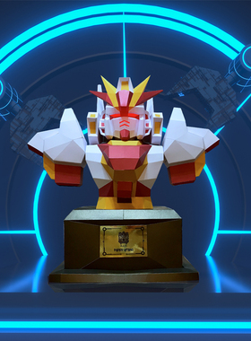 高达手办机甲周边发光DIY头套