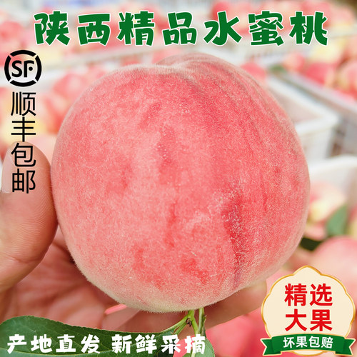 顺丰包邮陕西礼泉水蜜桃突围毛桃可剥皮爆汁金鱼京八沙红秋彤蜜桃