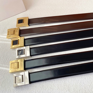 新款杨树林真皮皮带女士时尚百搭配牛仔裤装饰裙子头层牛皮腰带女