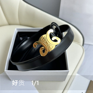 凯旋门金扣经典真皮腰带高级感头层牛皮牛仔裤连衣裙百搭大牌腰带