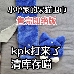 春节可发 小华家呆猫围巾 老大我来温暖你喵!可爱暹罗猫周边