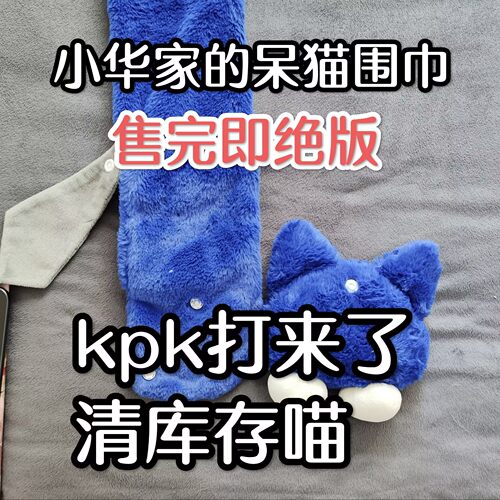 春节可发 小华家呆猫围巾 老大我来温暖你喵!可爱暹罗猫周边