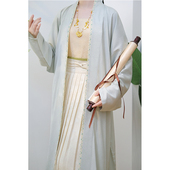 汉服窄袖 华序九章宋制长衫 春秋新款 对襟长褙子仿花萝日常上衣国风