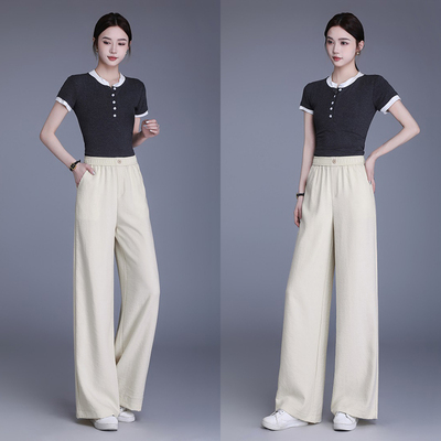 卡里卡6695夏季水洗棉休闲裤