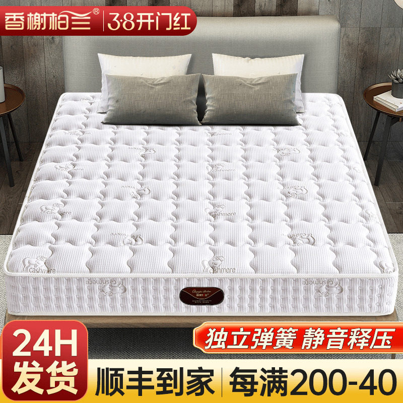 床垫家用卧室席梦思乳胶椰棕儿童袋装独立静音弹簧床垫厚20cm公分