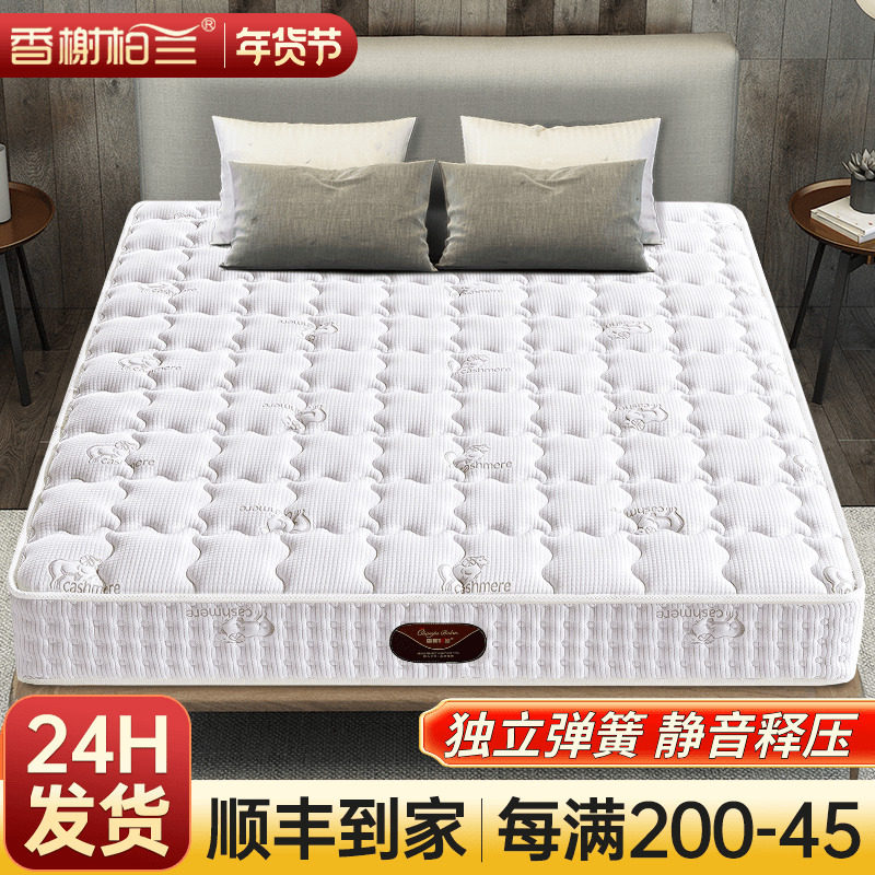 床垫家用卧室席梦思乳胶椰棕儿童袋装独立静音弹簧床垫厚20cm公分