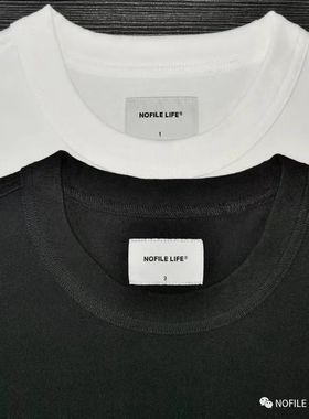 NOFILE LIFE®22SS重磅280g纯棉短袖T恤白色宽松潮流纯色t恤男女