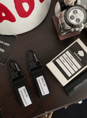 NOFILE LIFE 山系黑白标电镀LOGO户外露营多功能钥匙扣 背包挂件
