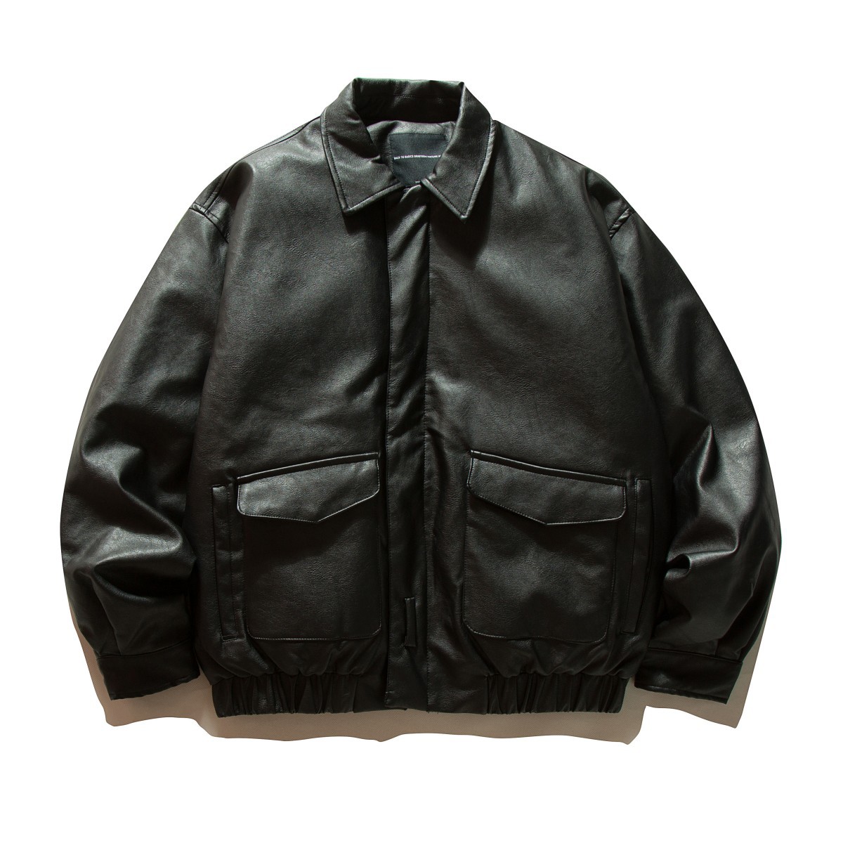 NOFILE LIFE 日系高级感复古做旧机车百搭休闲夹克翻领皮衣羽绒服