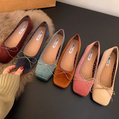品牌断码2026新款复古真皮瓢鞋平底鞋芭蕾舞鞋晚晚鞋软底单鞋女鞋