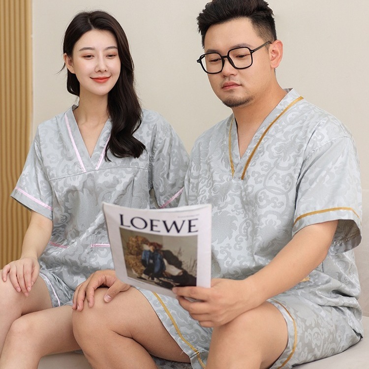 汗蒸服女大码提花300斤男款足疗洗浴按摩按摩桑拿服浴衣家居睡衣