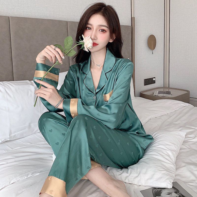 冰丝睡衣女2026春秋款薄款长袖长裤两件套装新款夏季家居服外贸