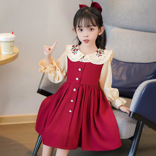 儿童连衣裙205春秋冬女童甜美森系公主裙小女孩洋气长袖童装裙子