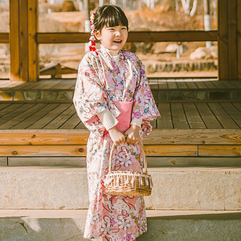 日本和服套装儿童摄影道具带腰