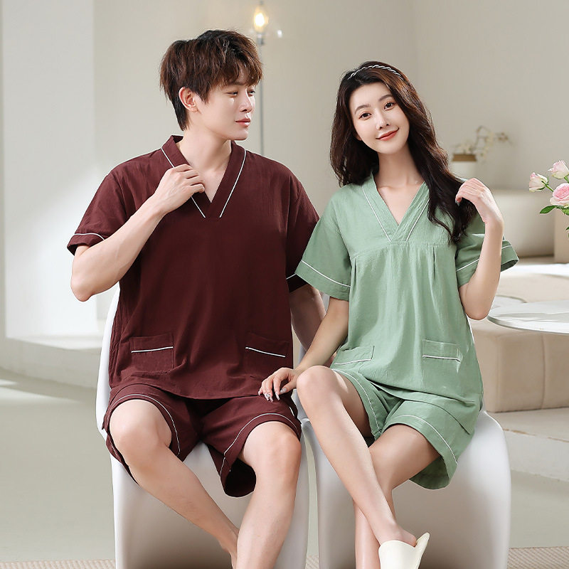 新款浴服汗蒸服女款桑拿服男按摩理疗美容院足浴洗浴酒店睡衣跨境