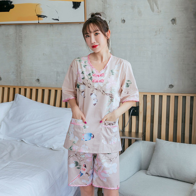 浴服国潮风情侣家居服