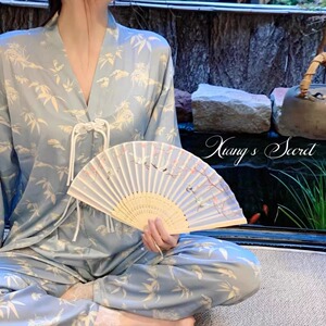 2026春秋冬季新款国风新中式睡衣女竹林挽风仙女风女士家居服套装