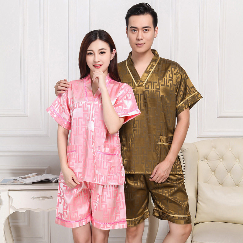 新品男女情侣款汗蒸服非丝绵提花浴服按摩服浴衣桑拿服衣服